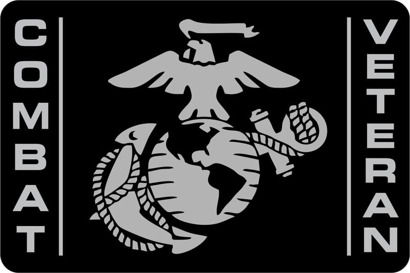 USMC - Combat Veteran EGA - Tow Hitch Cover